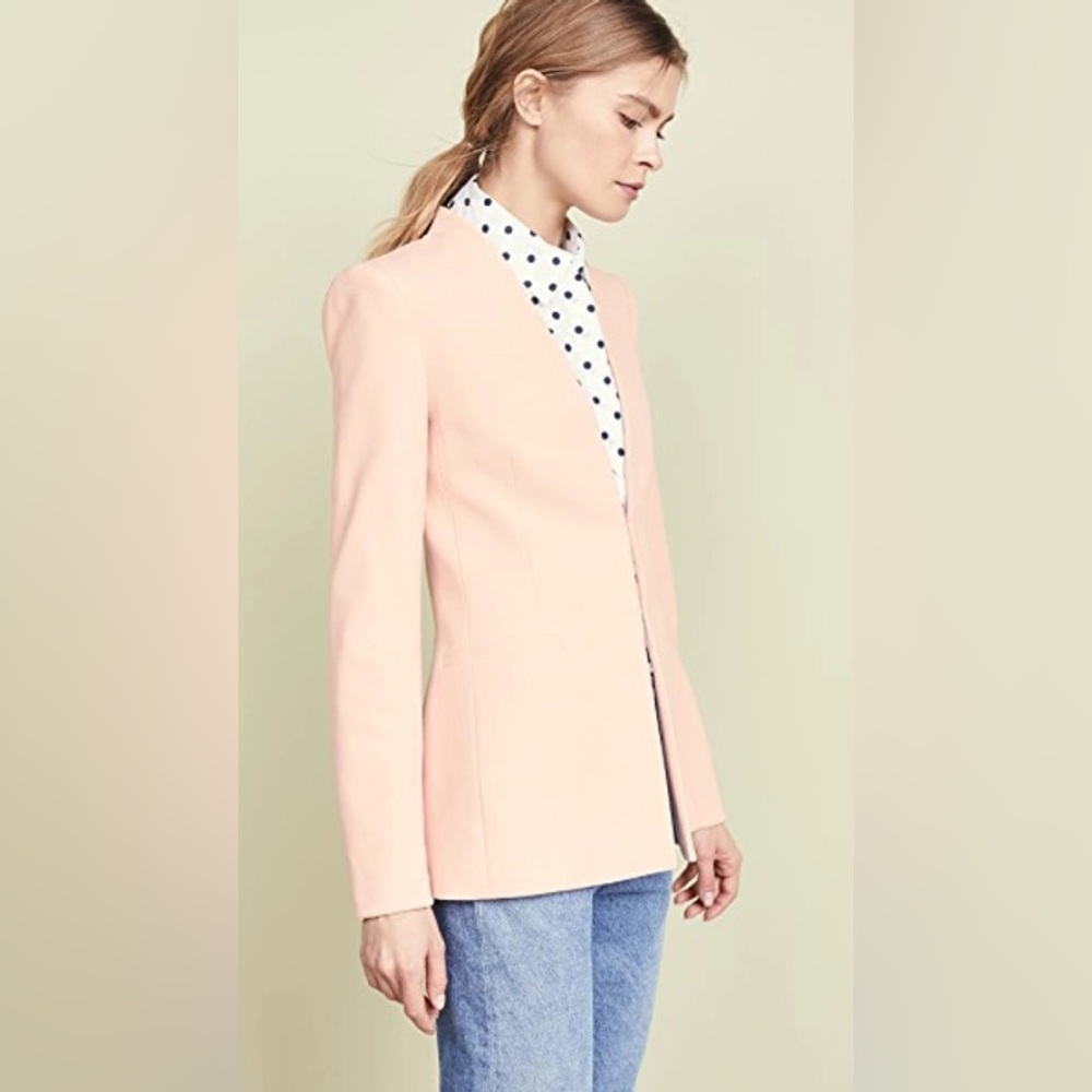 NWT $395 Alice + Olivia Jerri Stand-collar Blazer In Pink - Picture 5 of 9